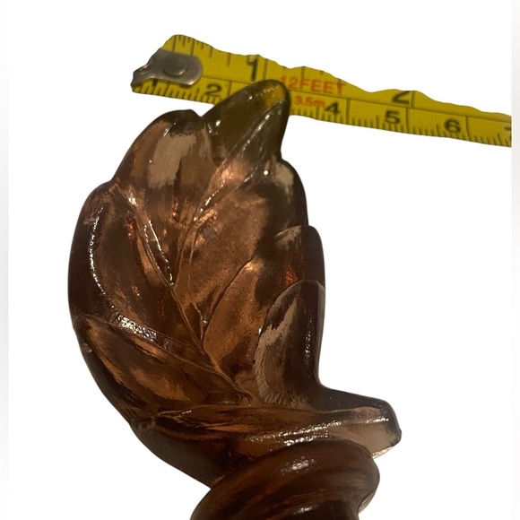 👑 Purple Glass Leaf Wine Stopper #6444 - Picture 4 of 4